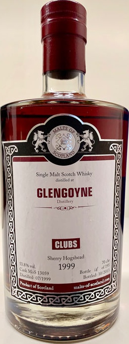 Glengoyne 1999 MoS Clubs Sherry Hogshead Whiskyfreunde Bad Salzuflen 53.8% 700ml