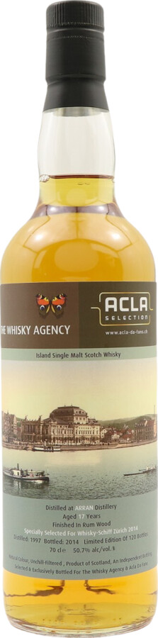 Arran 1997 TWA Whisky-Schiff Zurich 2014 Refill Sherry Cask Joint Bottling with Acla da Fans 51.6% 700ml