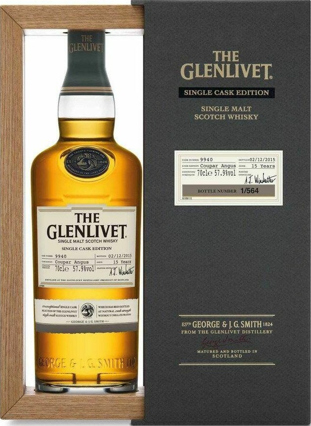 Glenlivet 15yo Coupar Angus Single Cask Edition Sherry Butt #9940 Scandinavia 57.9% 700ml