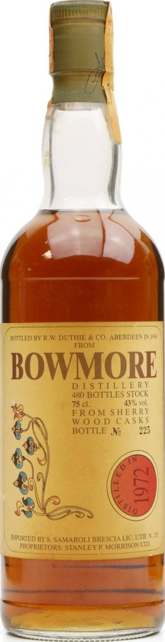 Bowmore 1972 Sa Flowers Sherry Wood 43% 750ml