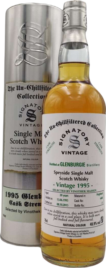 Glenburgie 1995 SV The Un-Chillfiltered Collection Cask Strength #6480 Selected by Vinothek Massen 48.9% 700ml