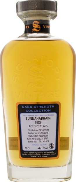 Bunnahabhain 1989 SV Cask Strength Collection 5792 + 5797 47.7% 700ml