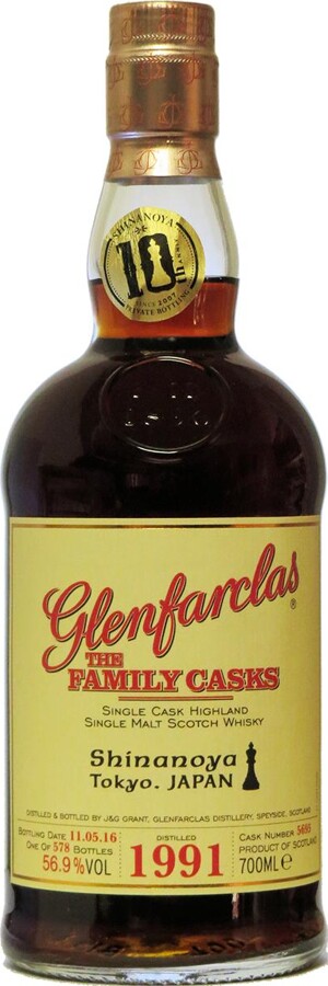 Glenfarclas 1991 The Family Casks #5695 56.9% 700ml