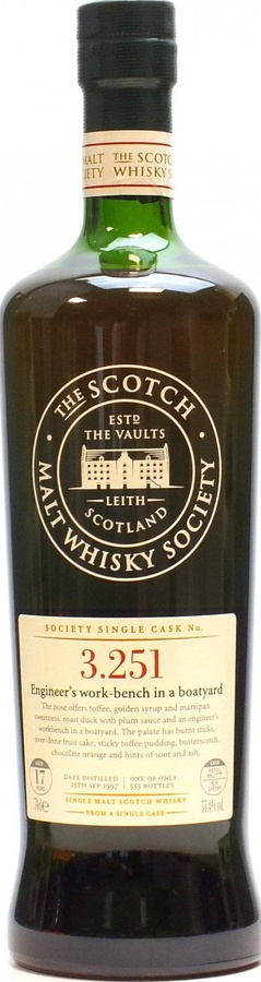 Bowmore 1997 SMWS 3.251 Engineer's work-bench in A boatyard Refill Ex-Sherry Butt 55.4% 700ml
