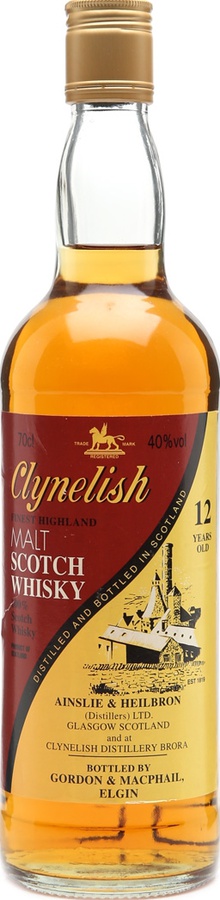 Clynelish 12yo GM Ainslie & Heilbron Red-orange Label 40% 700ml