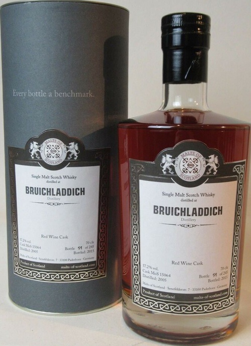 Bruichladdich 2005 MoS Warehouse Range Red Wine Cask 57.2% 700ml