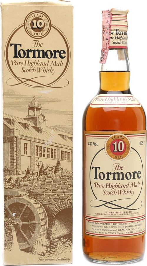 Tormore 10yo Pure Highland Malt Long John Distilleries Stock S.p.A Trieste Import 43% 750ml