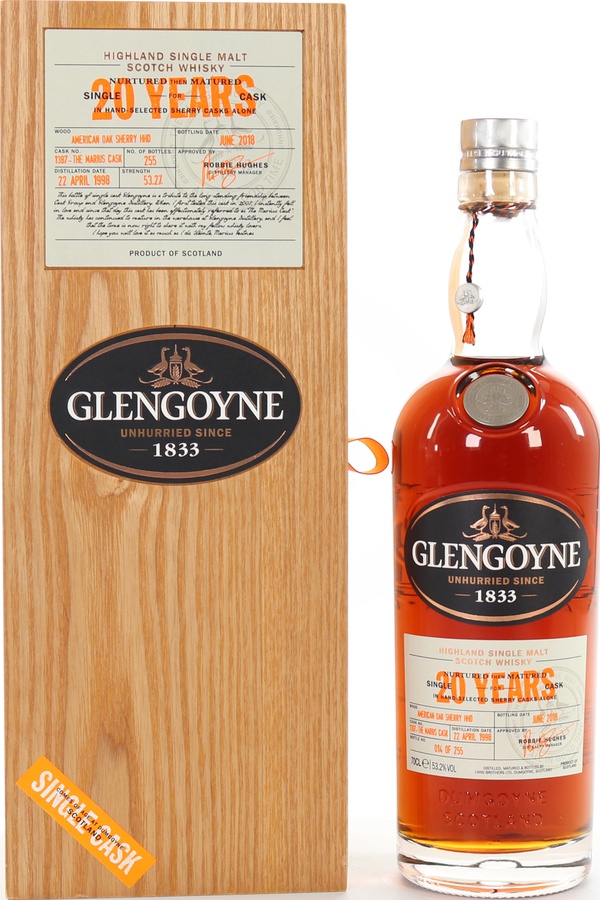 Glengoyne 1998 The Marius cask Sherry hogshead American oak #1387 Lang Brothers 53.2% 700ml