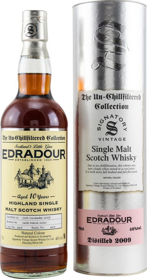 Edradour 2009 SV The Un-Chillfiltered Collection Sherry Cask #365 46% 700ml