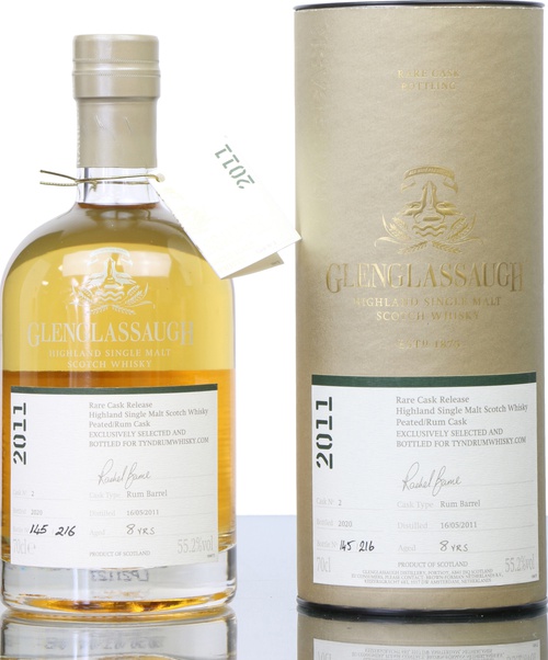 Glenglassaugh 2011 Rare Cask Release Peated Rum Barrel Tyndrum Whisky Exclusive 55.2% 700ml