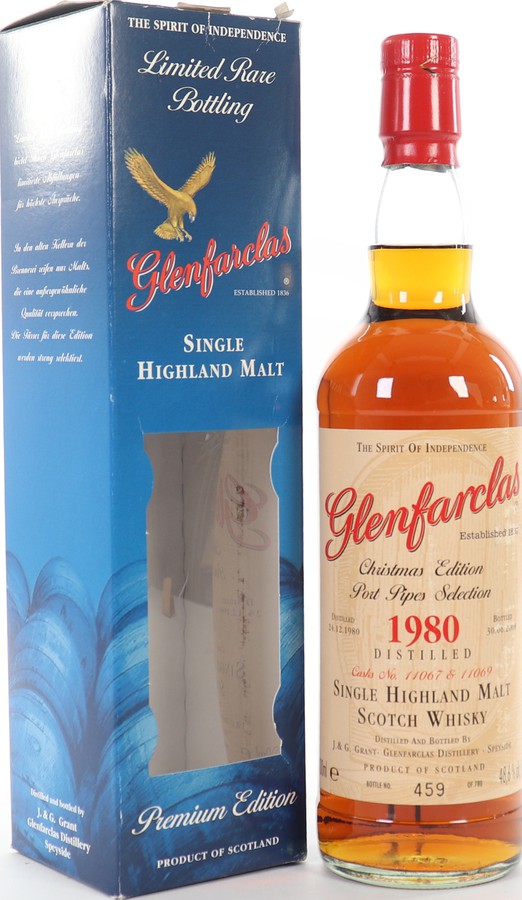 Glenfarclas 1980 Christmas Edition Port Pipes Selection 11067 + 11069 48.6% 700ml