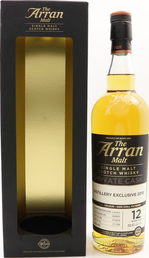Arran 2007 Distillery Exclusive 2019 Plantation Rum Cask Finish 07/RUM/29 55.6% 700ml