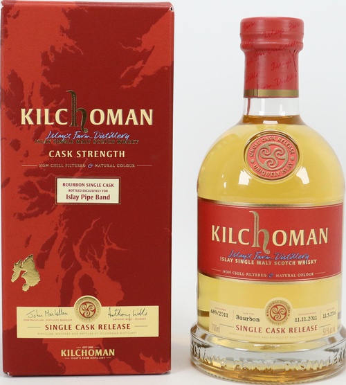 Kilchoman 2011 Single Cask for Islay Pipe Band 689/2011 59.5% 700ml