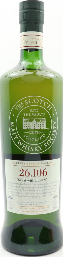 Clynelish 1984 SMWS 26.106 Say it with flowers Refill Ex-Sherry Butt 58% 700ml