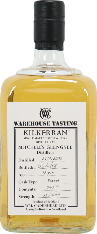 Kilkerran 2006 CA Warehouse Tasting 12yo Barrel 53.7% 700ml