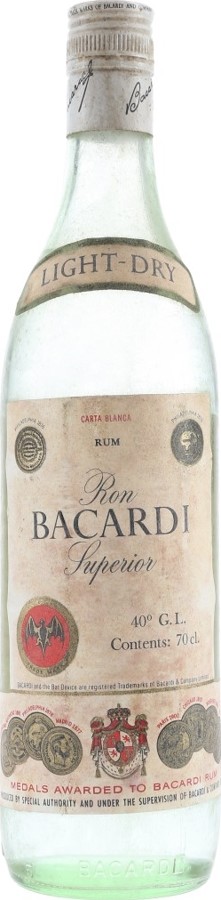 Bacardi Carta Blanca Superior White Light Dry 40% 700ml