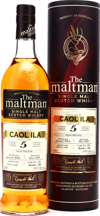 Caol Ila 2014 MBl The Maltman Sherry Cask #333 54.9% 700ml