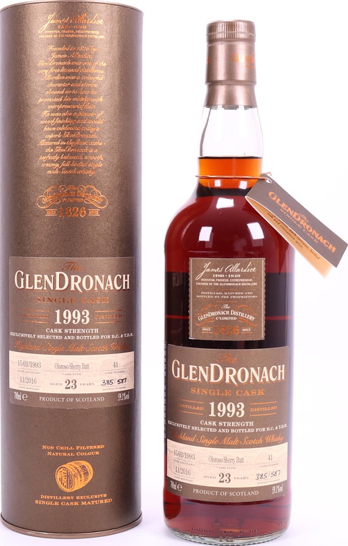 Glendronach 1993 Single Cask Oloroso Sherry Butt #41 59.1% 700ml