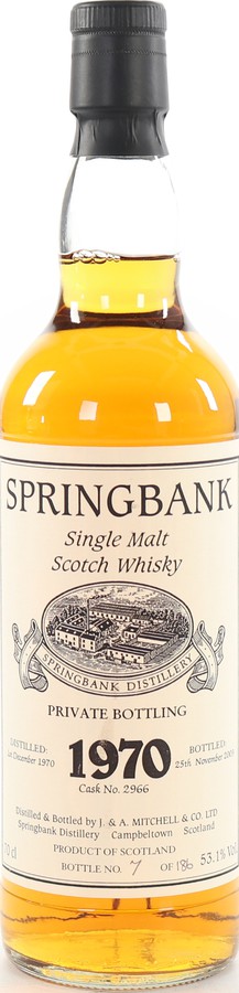 Springbank 1970 Private Bottling #2966 53.1% 700ml