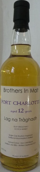 Port Charlotte 2003 BiM Lag na Traghadh Bourbon Hogshead 56% 700ml