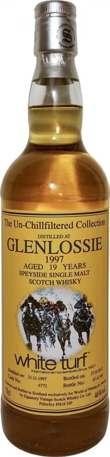 Glenlossie 1997 SV The Un-Chillfiltered Collection white turf 19yo #6772 46% 700ml