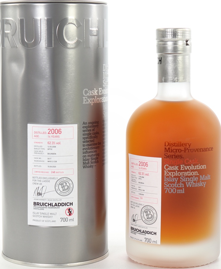 Bruichladdich 2006 Micro Provenance Series Bourbon Cask #0417 62.3% 700ml