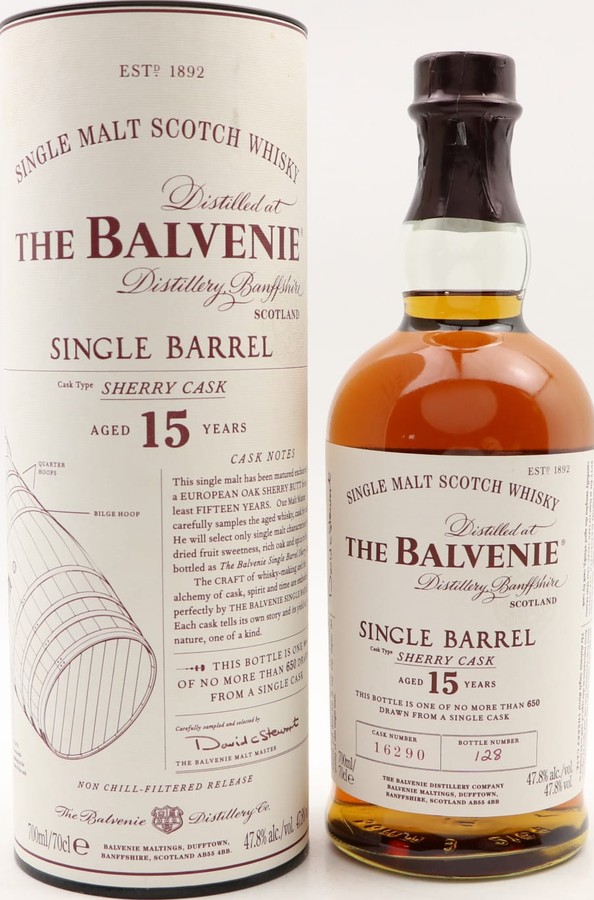 Balvenie 15yo Single Barrel Sherry Cask #16290 47.8% 700ml