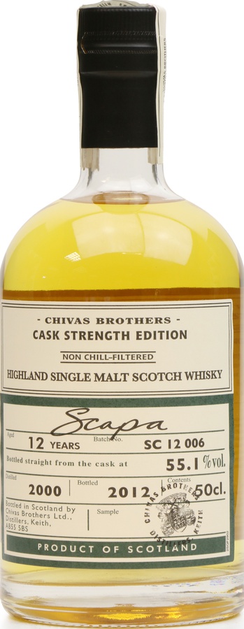 Scapa 2000 Chivas Brothers Cask Strength Edition Batch SC 12 006 55.1% 500ml