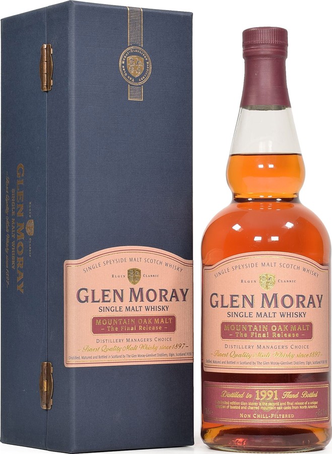 Glen Moray 1991 Mountain Oak Malt Manager's Choice Final Release 58.6% 700ml