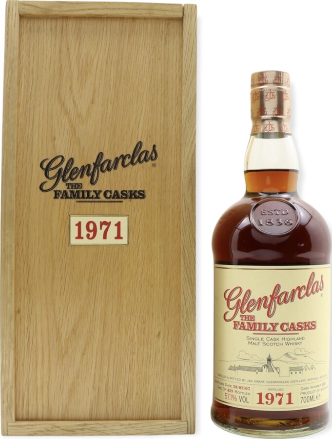 Glenfarclas 1971 The Family Casks Wooden Box Sherry Butt #140 57.1% 700ml