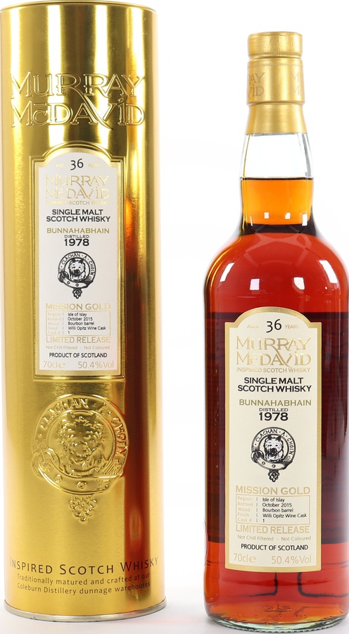 Bunnahabhain 1978 MM Mission Gold Limited Release 50.4% 700ml