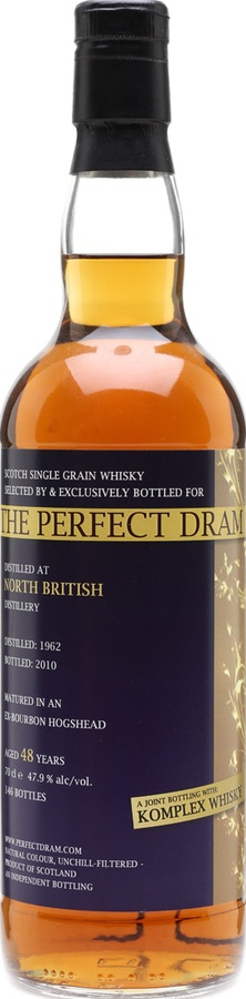 North British 1962 TWA The Perfect Dram with Komplex Whisky Bourbon Hogshead 47.9% 700ml