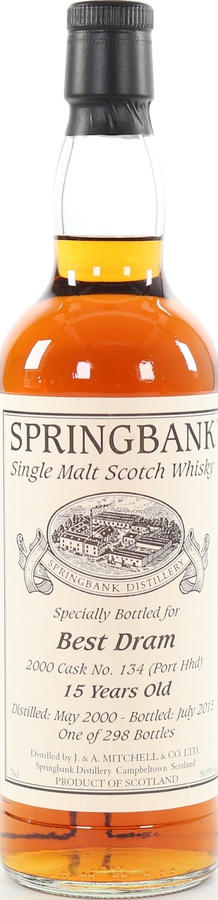 Springbank 2000 Private Bottling Port Hogshead 134 (part) Best Dram 50.9% 700ml