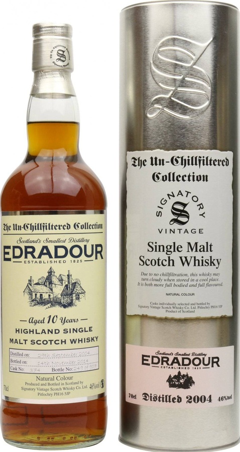 Edradour 2004 SV The Un-Chillfiltered Collection Sherry Butt #374 46% 700ml