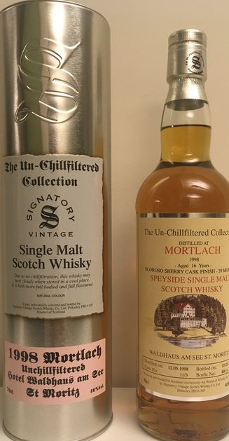 Mortlach 1998 SV The Un-Chillfiltered Collection Oloroso Sherry Cask Finish 11/3 Waldhaus am See St. Moritz 46% 700ml