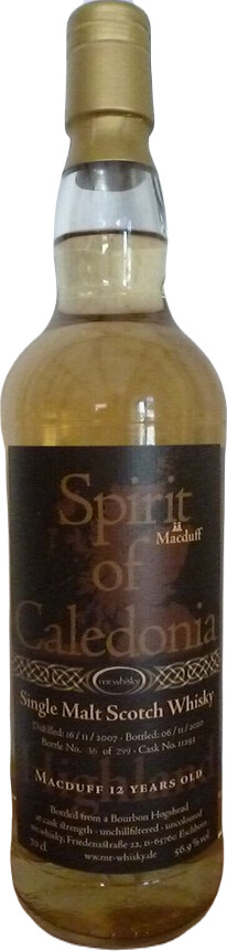 Macduff 2007 MrW Spirit of Caledonia Bourbon Hogshead #11293 56.9% 700ml