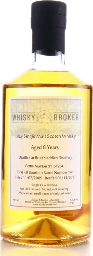 Bruichladdich 2009 WhB 1st Fill Bourbon Barrel #141 55.9% 700ml