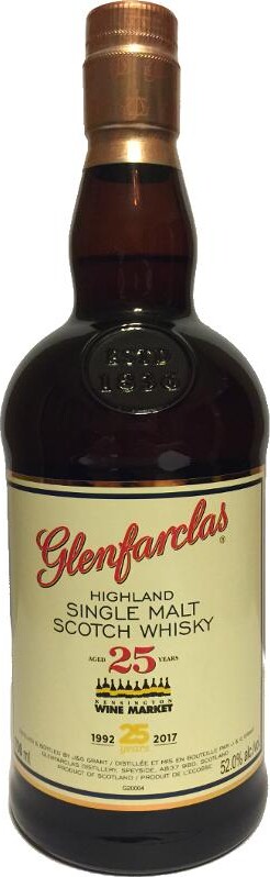 Glenfarclas 25yo Kensington Wine market 52% 700ml
