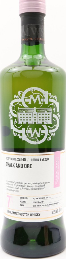 Clynelish 2012 SMWS 26.140 Chalk and ore First Fill Bourbon Barrel 62.2% 700ml
