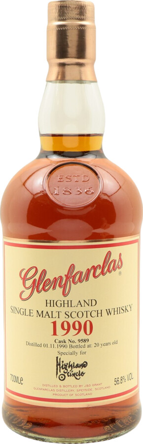 Glenfarclas 1990 20yo #9589 Specially for Highland Circle 56.8% 700ml