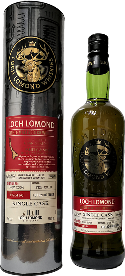 Loch Lomond 2004 Single Cask Limited Edition 17/641-6 Whiskyhort & Flickenschild 54.5% 700ml