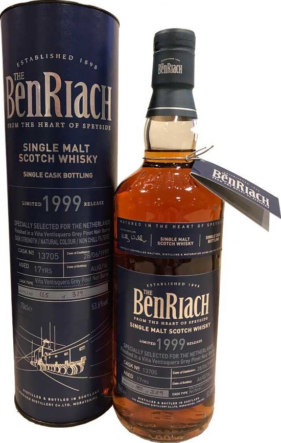 BenRiach 1999 Single Cask Bottling #13705 53.6% 700ml