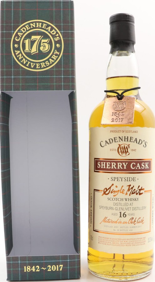 Speyburn 2001 CA Authentic Collection Sherry Butt 53.3% 700ml