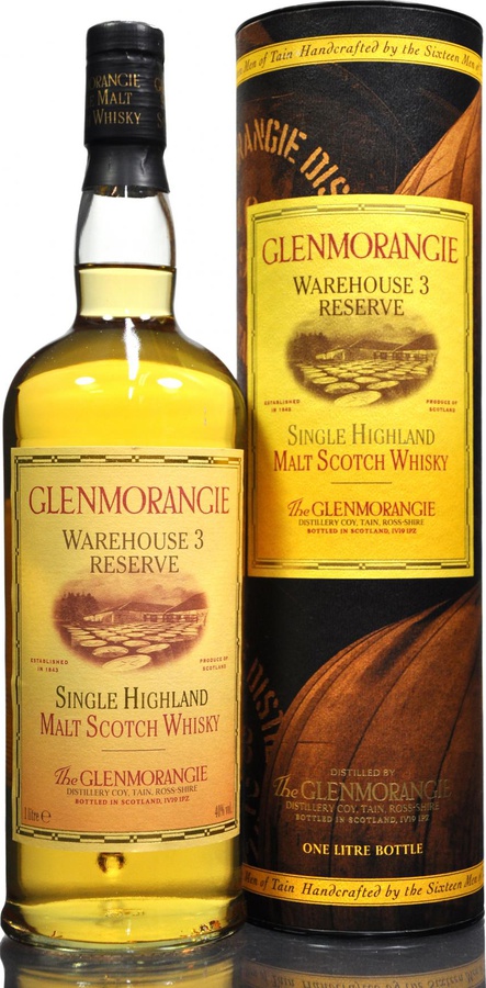 Glenmorangie Warehouse 3 Reserve 1st Fill Bourbon 40% 1000ml