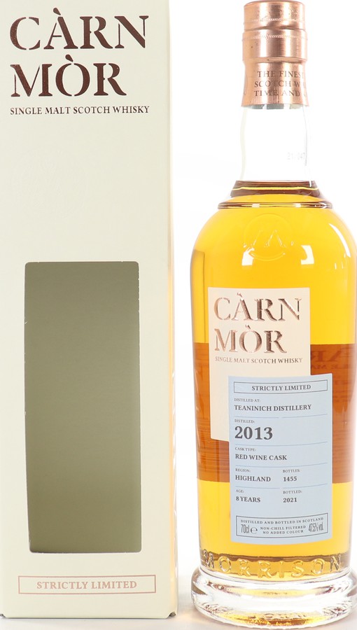 Teaninich 2013 MSWD Carn Mor Strictly Limited Red Wine Cask 47.5% 700ml