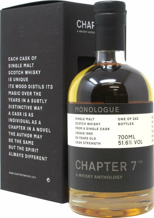 Ledaig 1995 Ch7 A Whisky Anthology Monologue Bourbon Hogshead #189 51.6% 700ml
