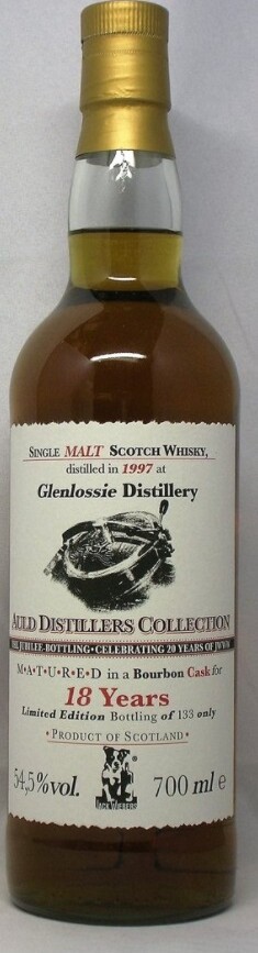 Glenlossie 1997 JW Auld Distillers Collection 18yo Bourbon Cask 54.5% 700ml