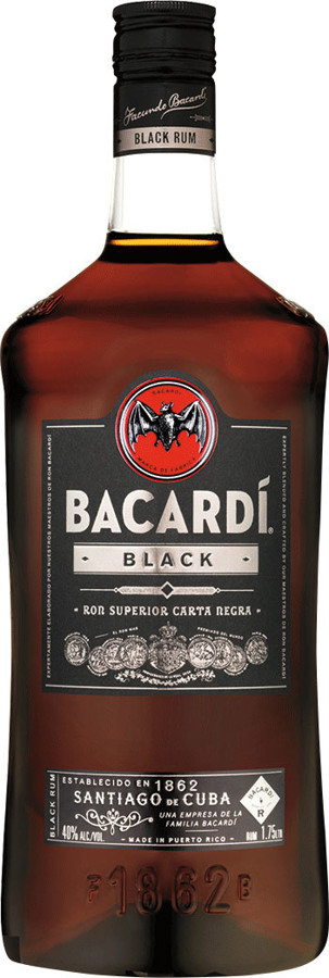 Bacardi Black Ron Superior Carta Negra 40% 1750ml