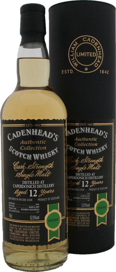 Caperdonich 1996 CA Authentic Collection Bourbon Hogshead 52.6% 700ml