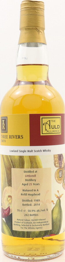 Littlemill 1989 TWA Joint bottling with The Auld Alliance Singapore and Three Rivers Tokyo Refill Hogshead 50.9% 700ml